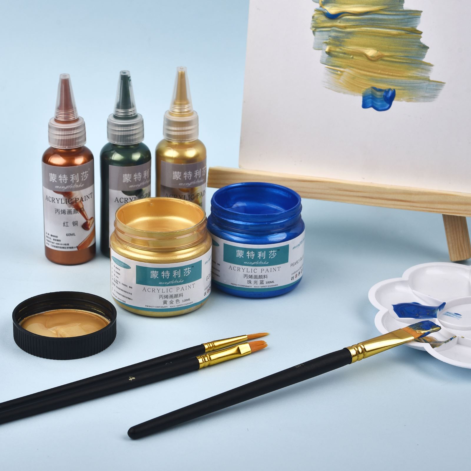 7 Colors 60ml/Bottle Metallic  - đánh giá và giá Resin Pigment Set