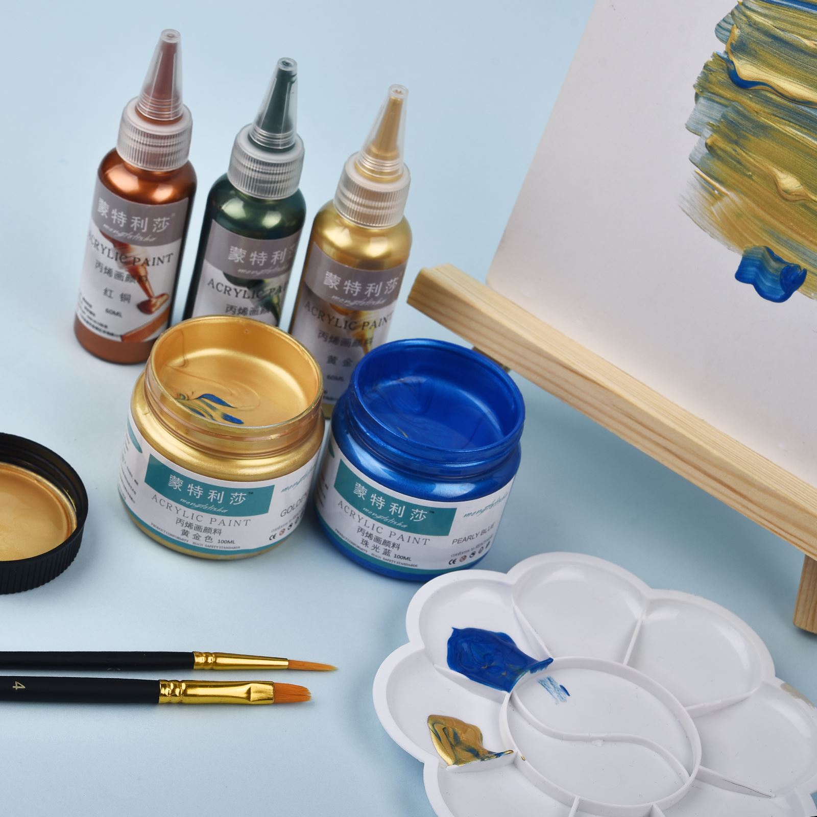7 Colors 60ml/Bottle Metallic  - đánh giá và giá Resin Pigment Set