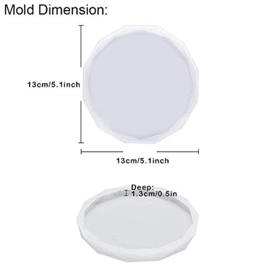 4 Pack Coaster Molds - Diamond - đánh giá và giá Geode Mold Silicone