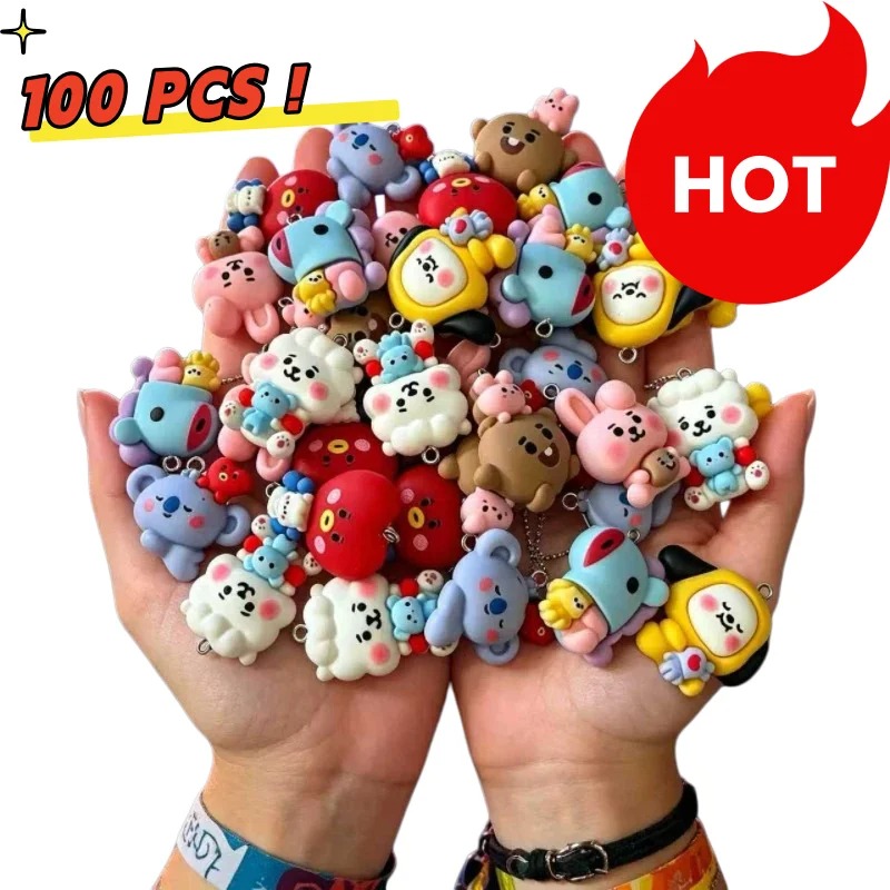 7pcs BT21 Resin Cartoon Charm  - đánh giá và giá Crafting Resin