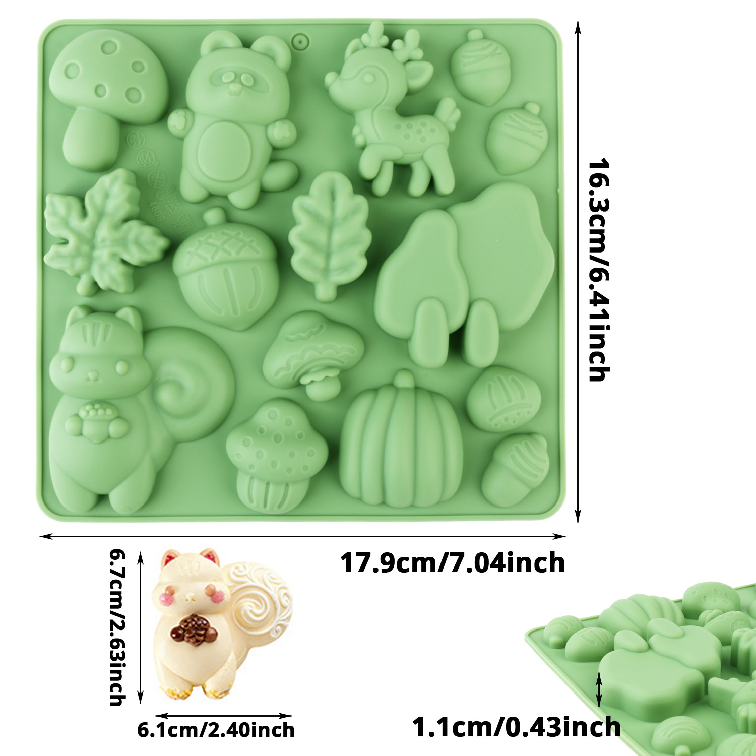 1 Silicone Cake Mold in the Sh - đánh giá và giá Resin Craft Material
