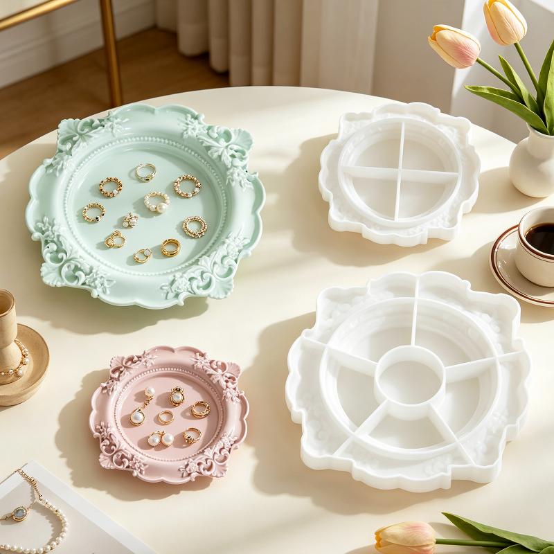 1Pcs Vintage Baroque Relief Si - đánh giá và giá Silicone Mold Tray