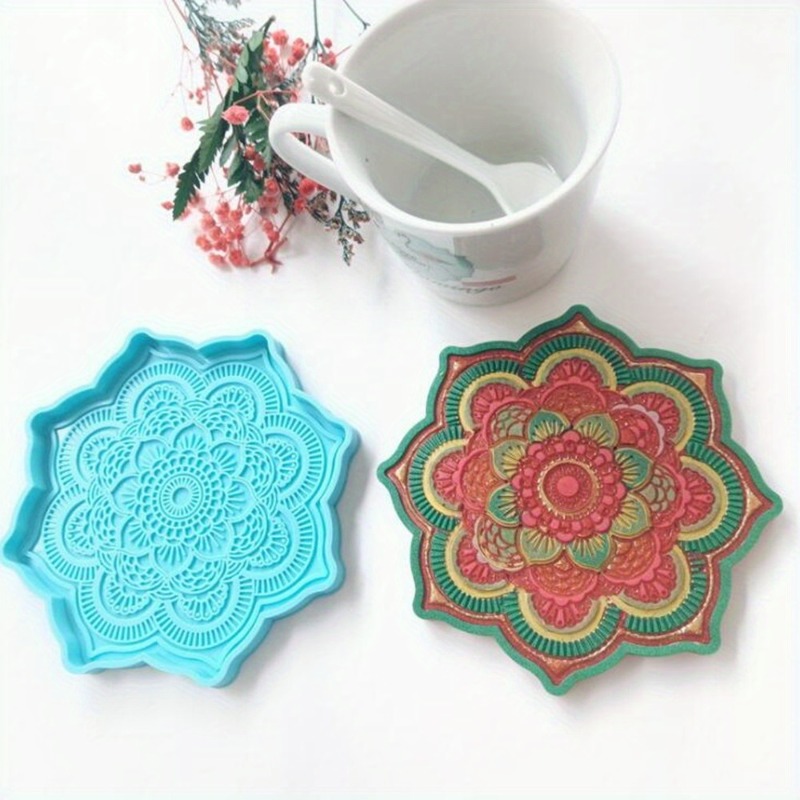 Mandala Coaster Silicone Mold  - đánh giá và giá Silicone Mold Tray