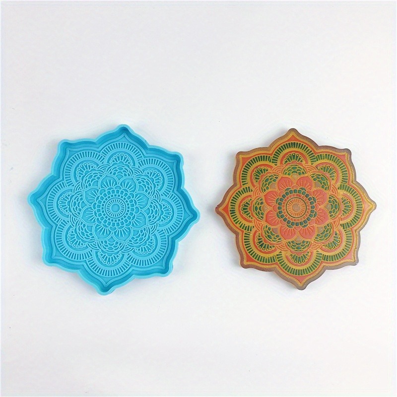 Mandala Coaster Silicone Mold  - đánh giá và giá Silicone Mold Tray