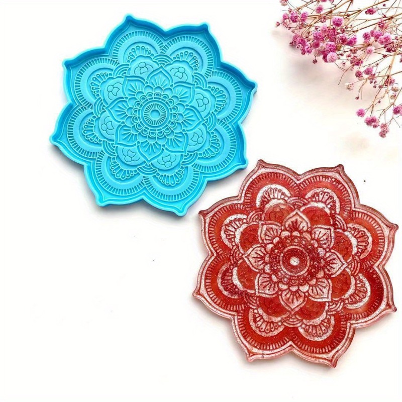 Mandala Coaster Silicone Mold  - đánh giá và giá Silicone Mold Tray