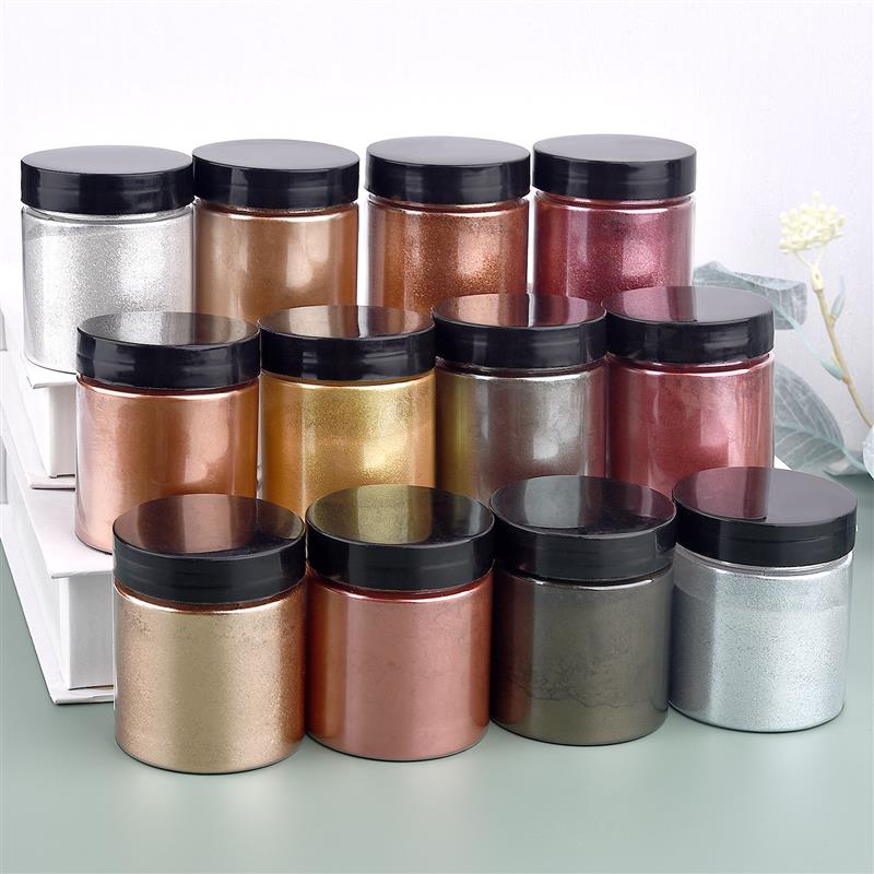 50g Shimmer Metallic Gold Silv - đánh giá và giá Resin Pigment Set