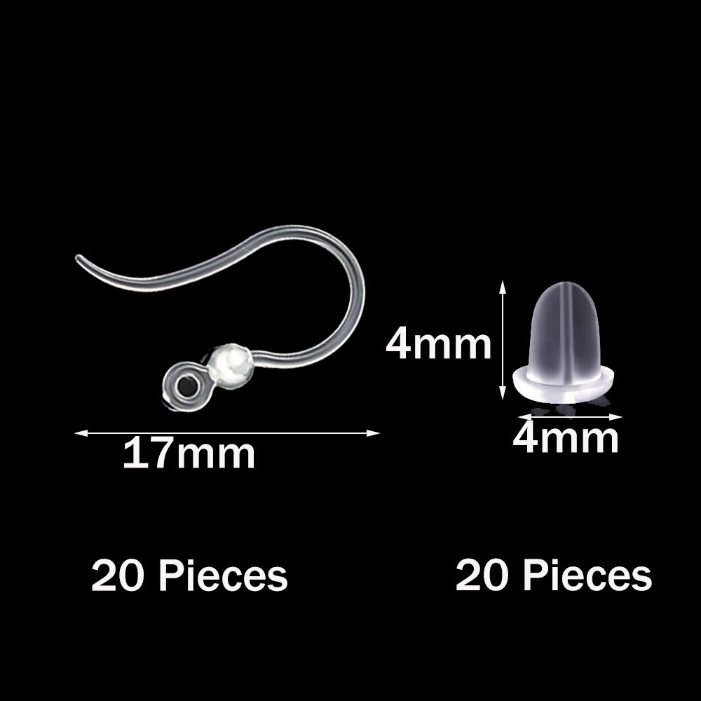40pcs Clear Plastic Earring Ho - đánh giá và giá Resin Craft Projects
