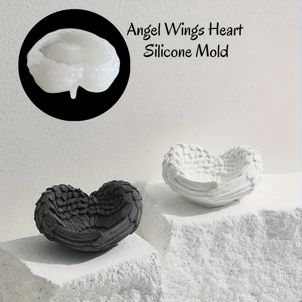 1pc Angel Wing Heart Silicone  - đánh giá và giá Resin Craft Ideas