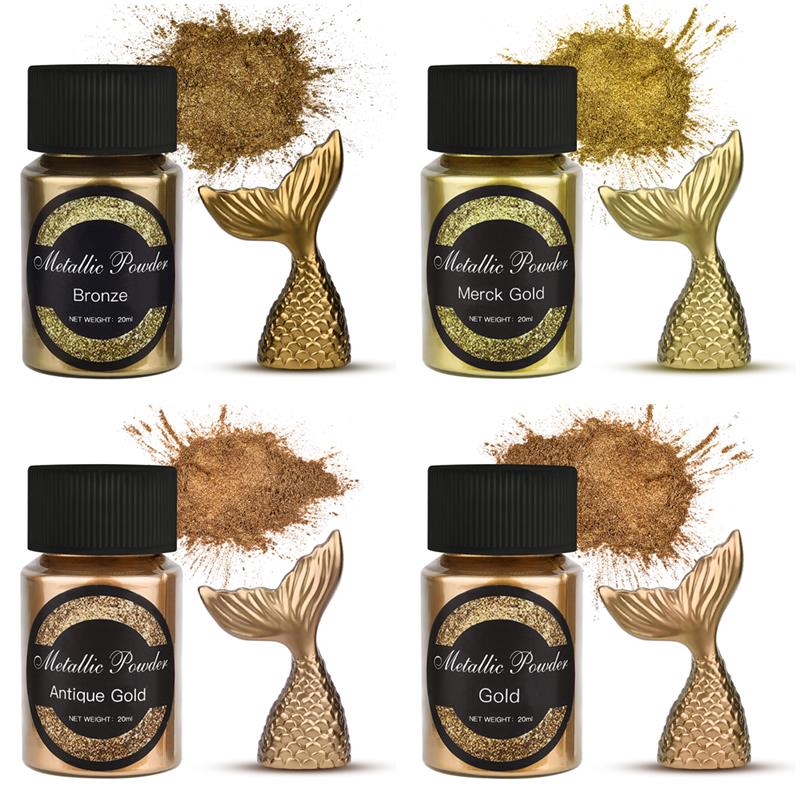 20 Ml Shimmer Metallic Gold Si - đánh giá và giá Resin Pigment Set