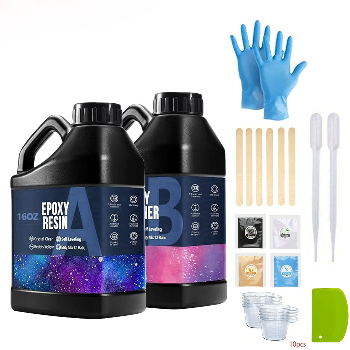 1000ml Crystal Clear Epoxy Res - đánh giá và giá Resin Jewelry Kit