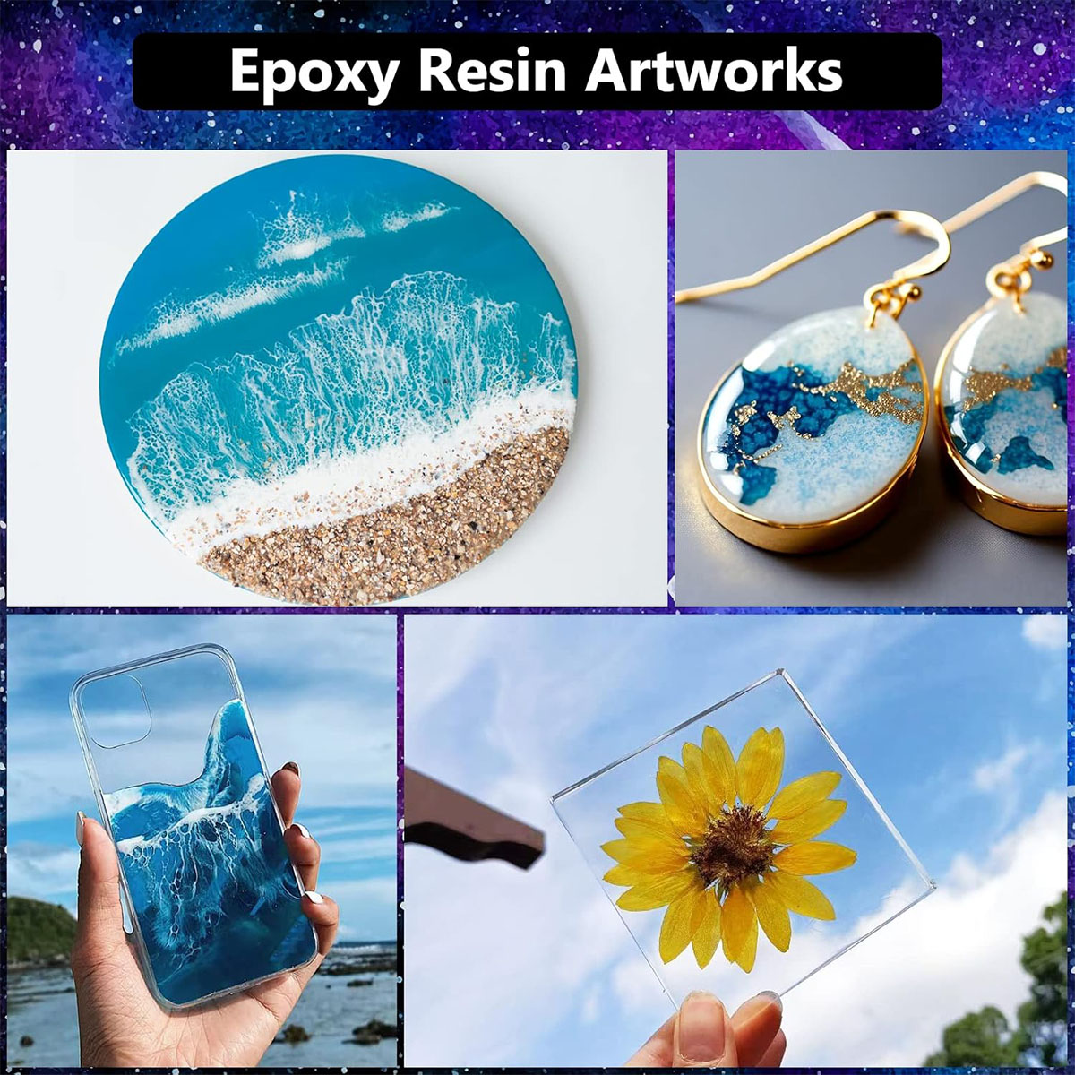 1000ml Crystal Clear Epoxy Res - đánh giá và giá Resin Jewelry Kit