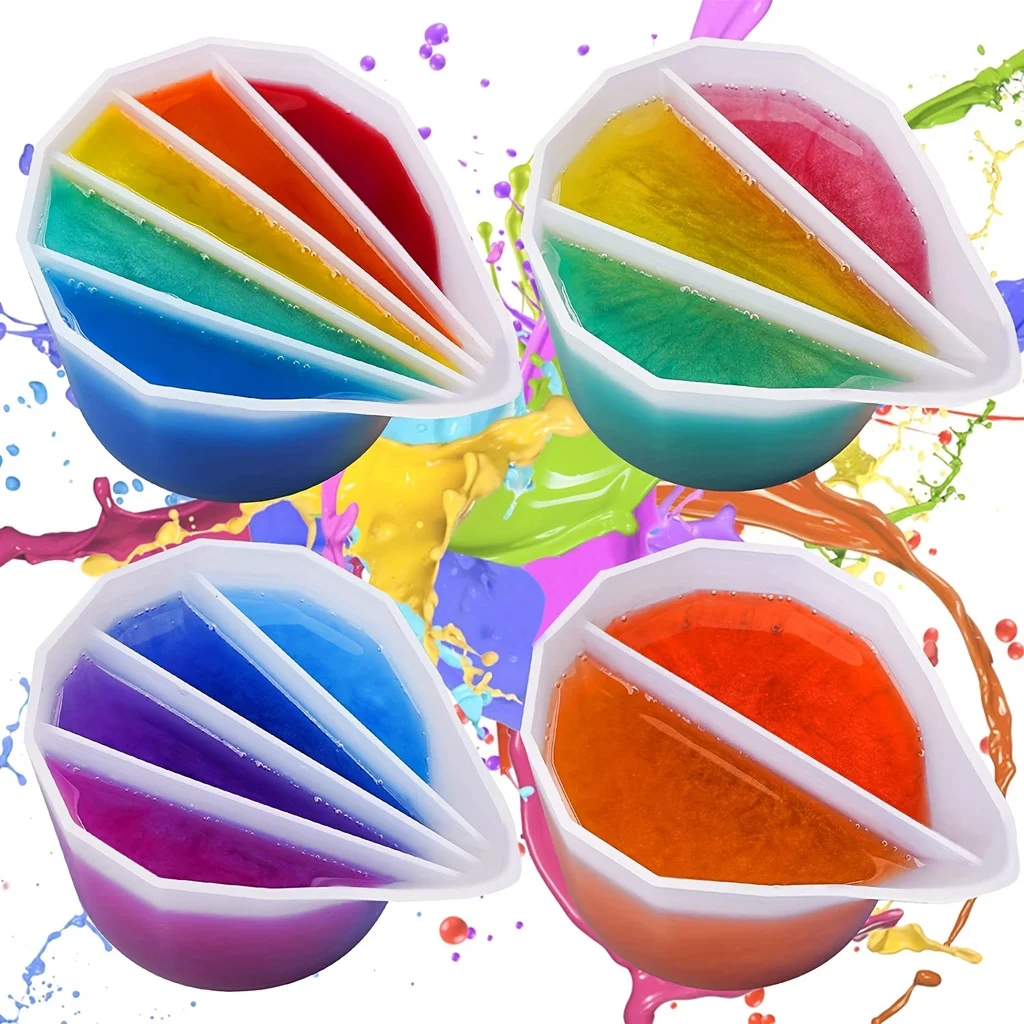 Color Mixing Split Cup For Pou - đánh giá và giá Mixing Cup Silicone