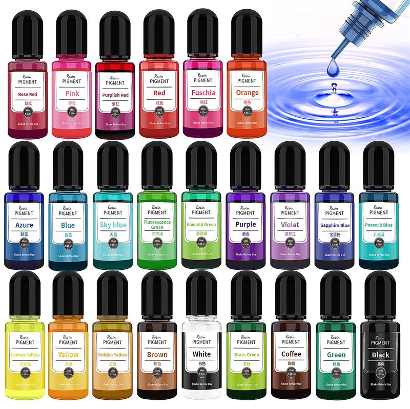 24 Color 10ml/Bottle Epoxy Res - đánh giá và giá Resin Dye Alcohol