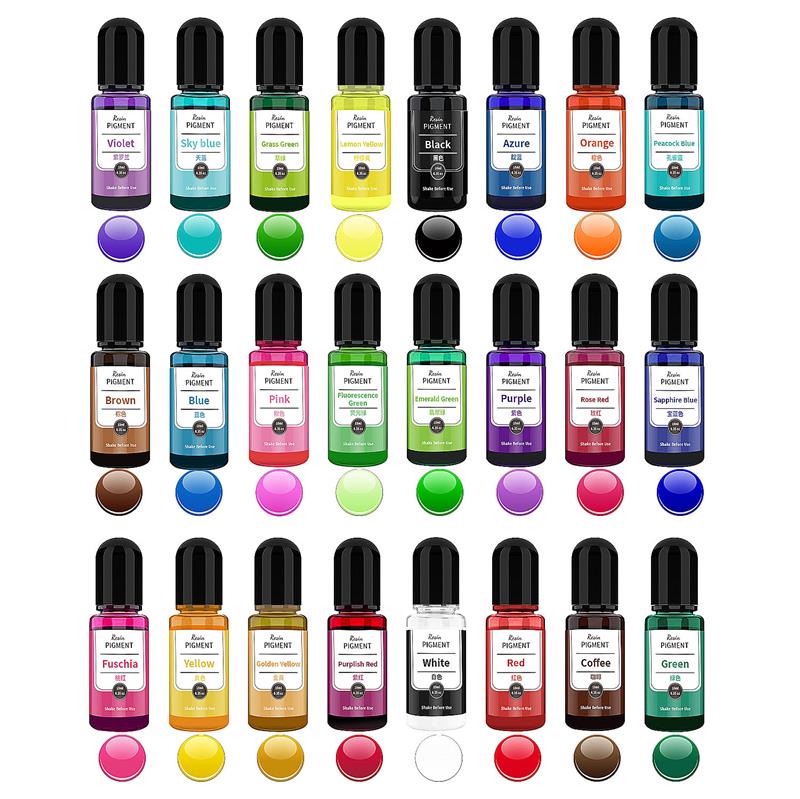 24 Color 10ml/Bottle Epoxy Res - đánh giá và giá Resin Dye Alcohol