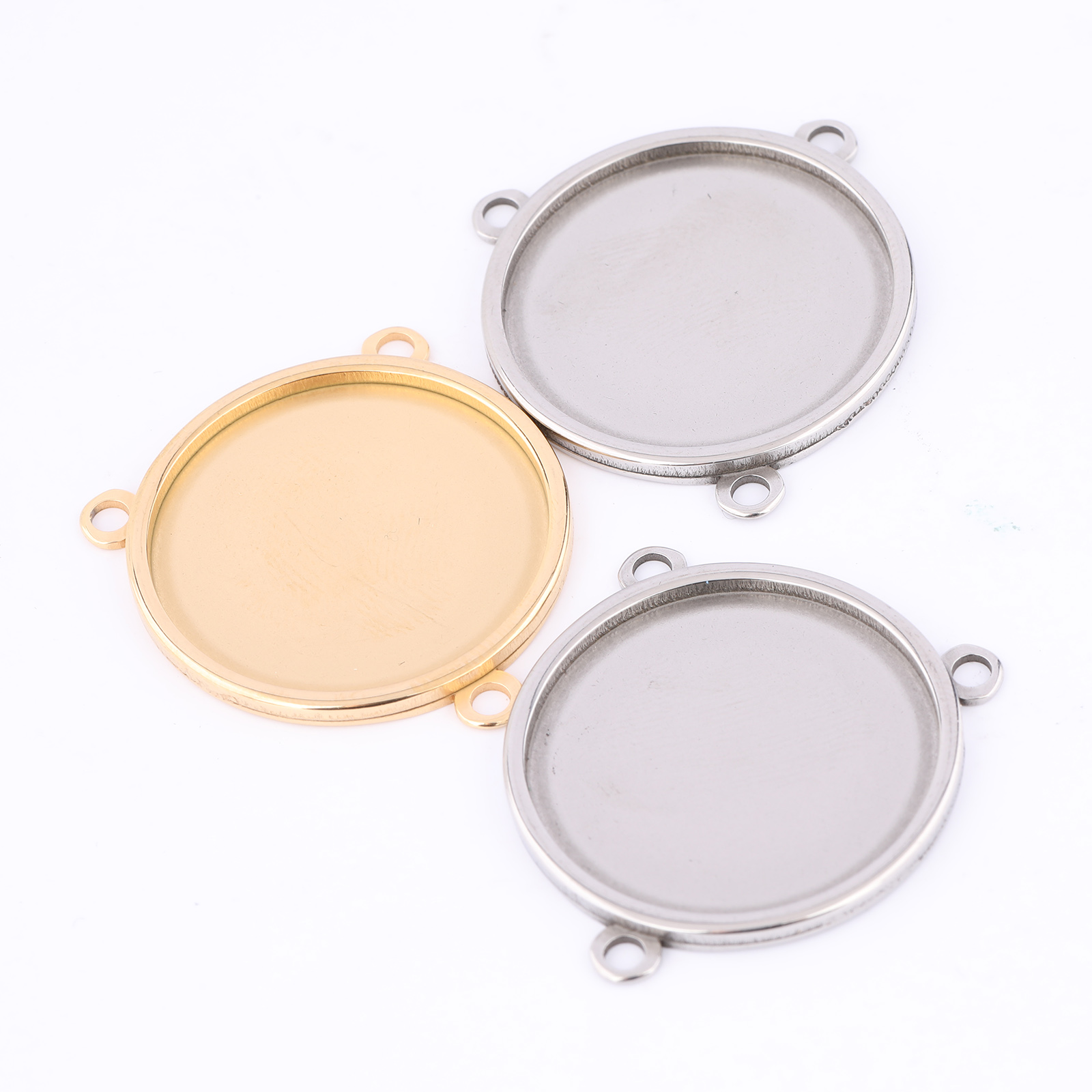 5pcs Stainless Steel Gold Plat - đánh giá và giá Bezels Set Pendant