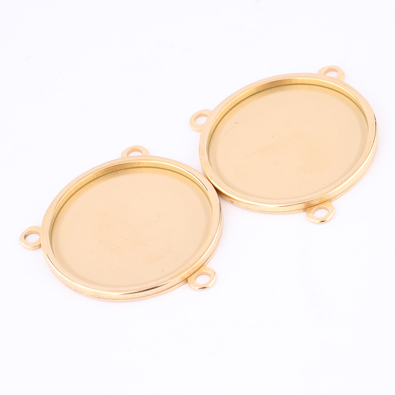 5pcs Stainless Steel Gold Plat - đánh giá và giá Bezels Set Pendant