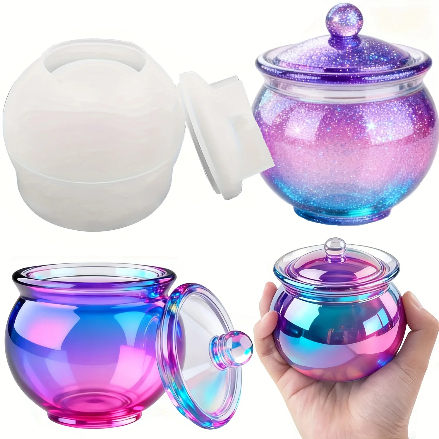 1 set of round resin can molds - đánh giá và giá Resin Jewelry Kit