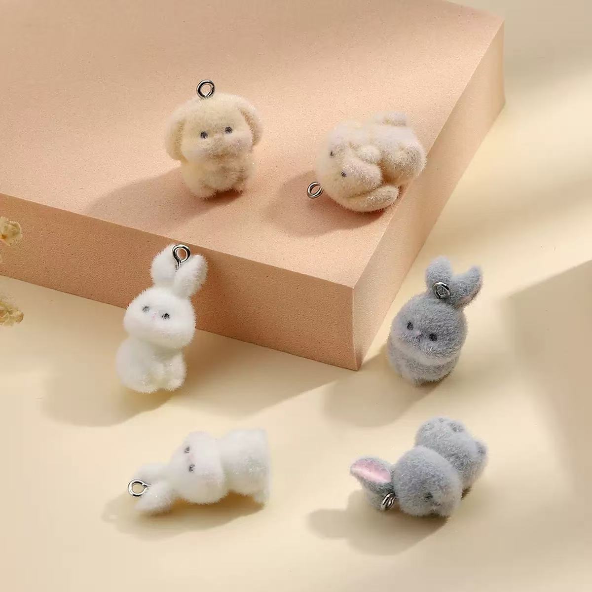 10pcs Flocking Little Rabbit R - đánh giá và giá Resin Craft Projects