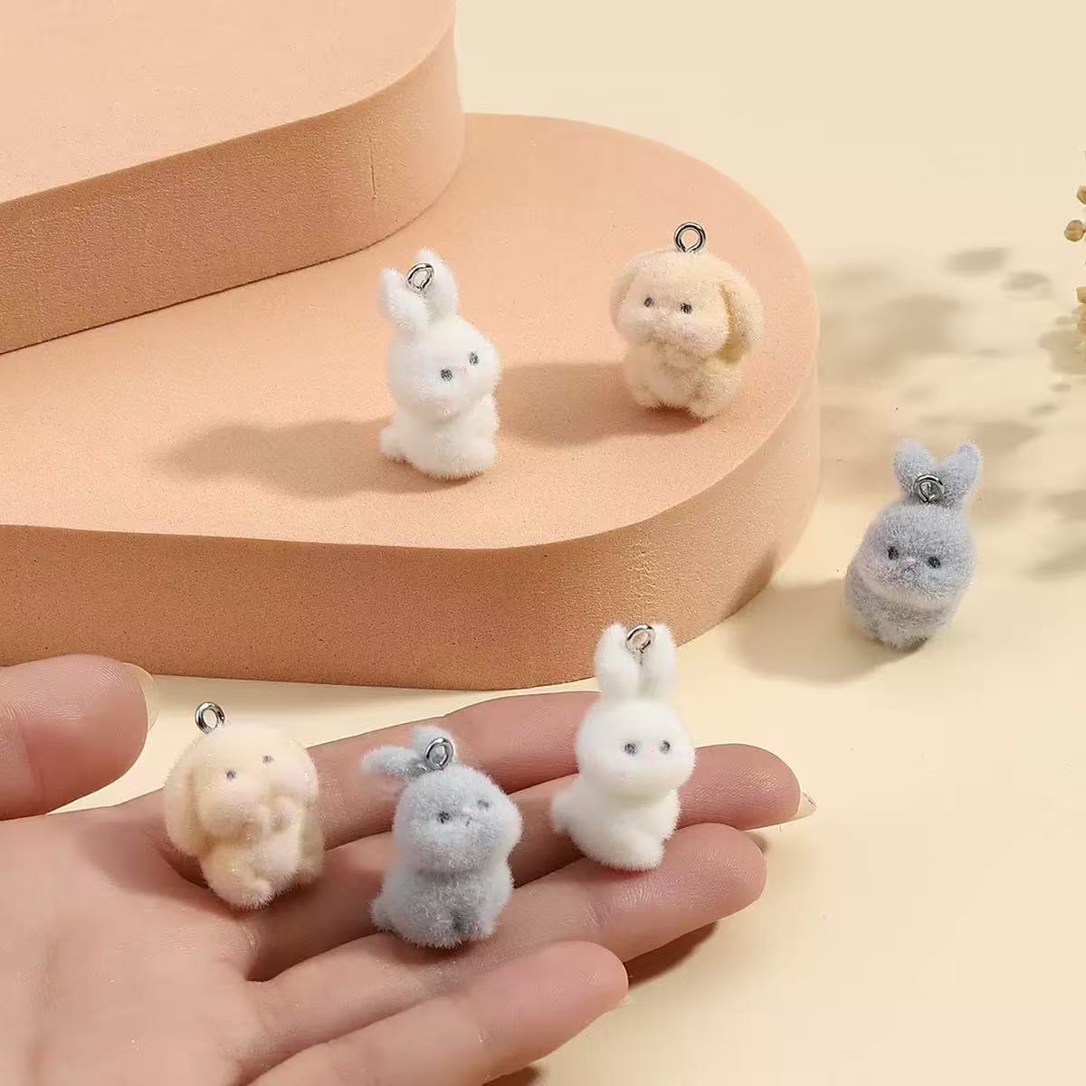 10pcs Flocking Little Rabbit R - đánh giá và giá Resin Craft Projects