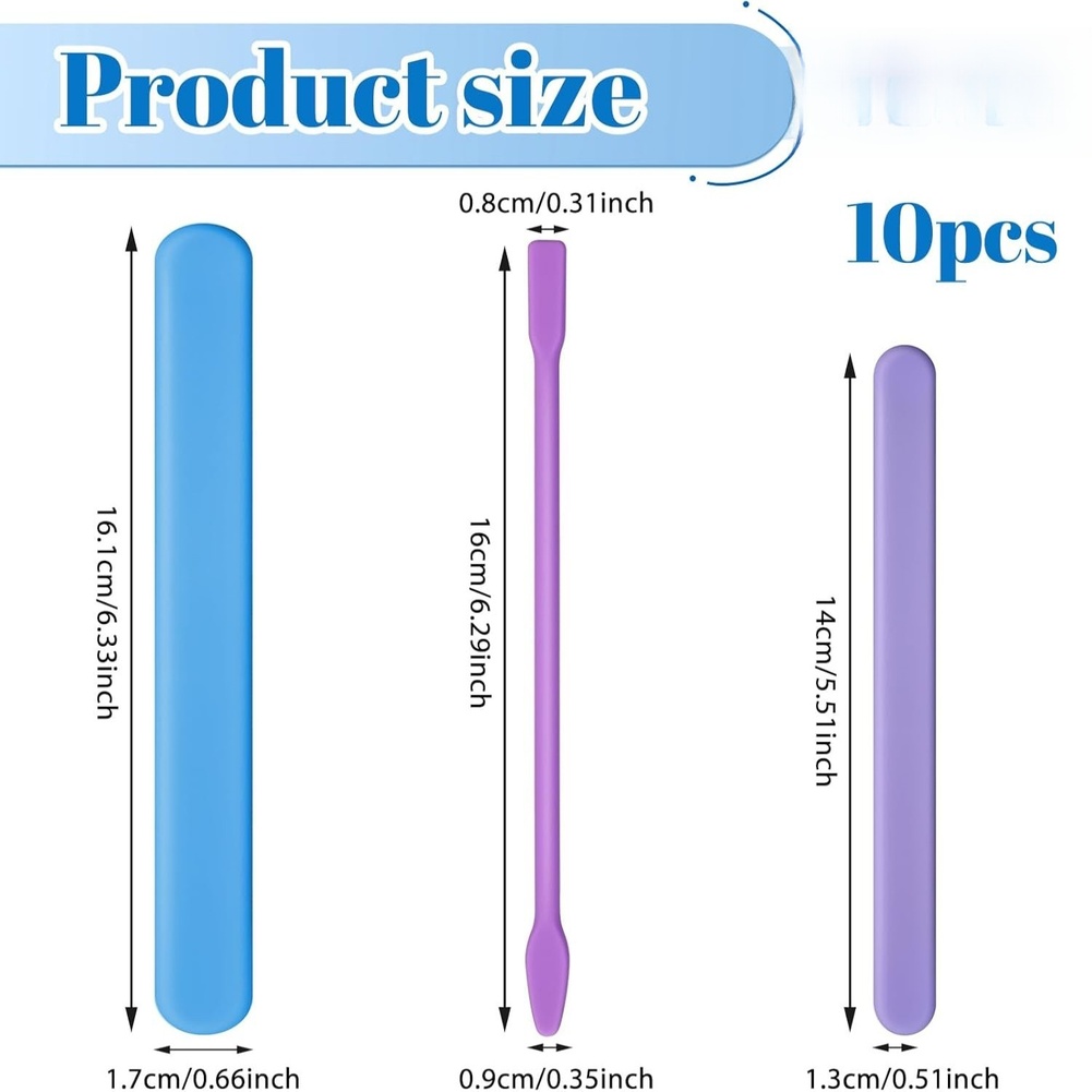 10 Piece Silicone Stirring Set - đánh giá và giá Resin Craft Workshop