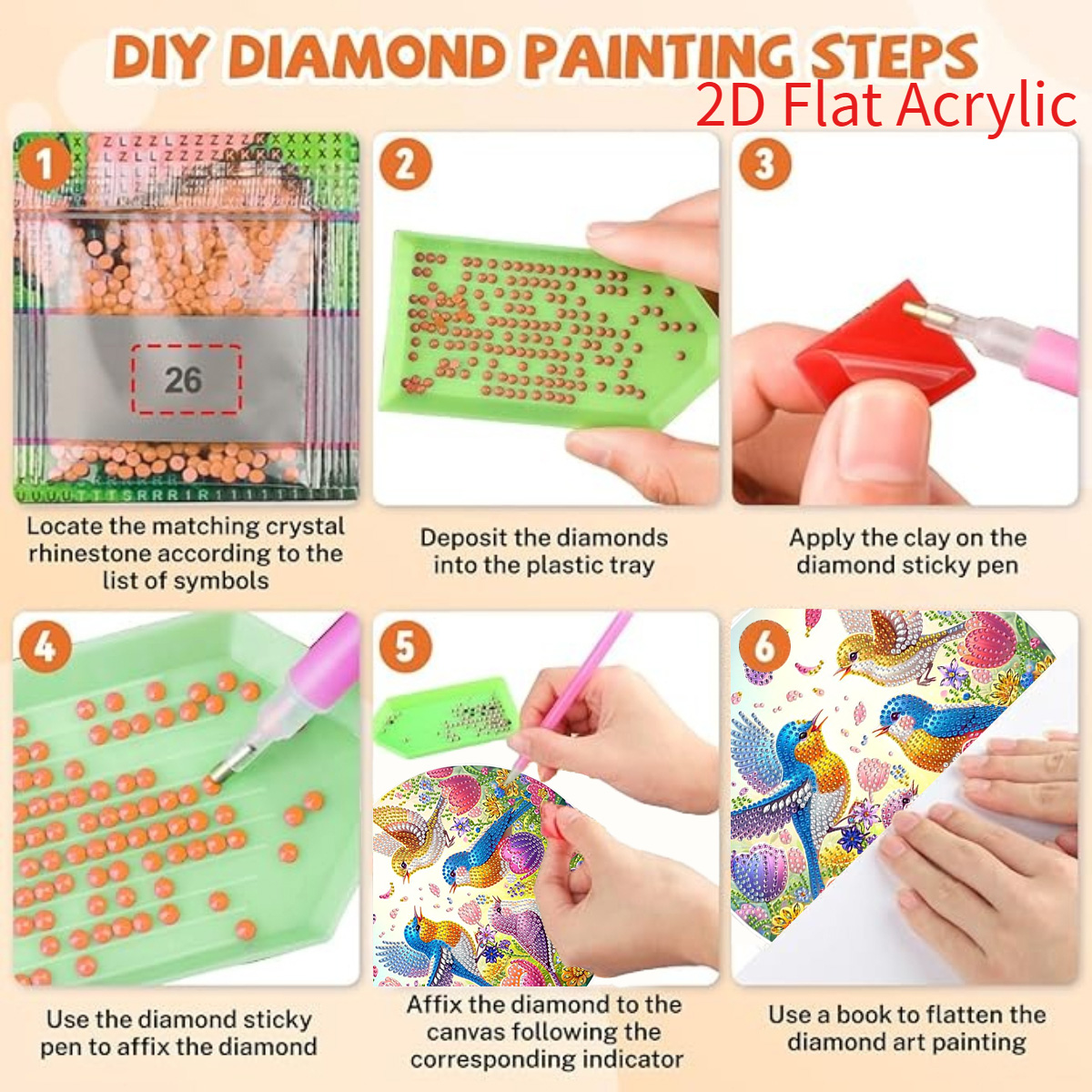2D Flat Acrylic, 5D DIY Diamon - đánh giá và giá Resin Craft For Beginners